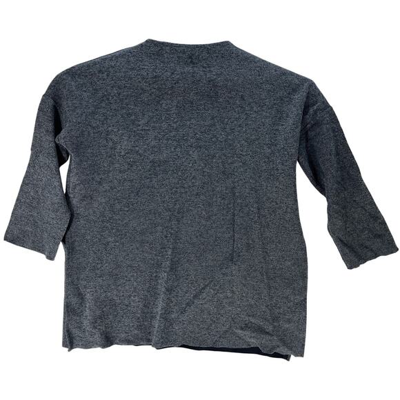 ZARA Sweater Womens Size M Gray Classic Neutral Casual Side Slits Minimalist - Picture 2 of 6